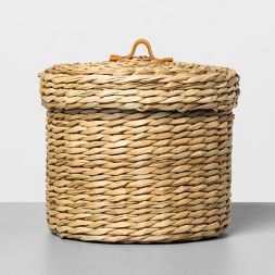 Woven Bath Storage Canister Beige - Hearth & Hand™ with Magnolia | Target
