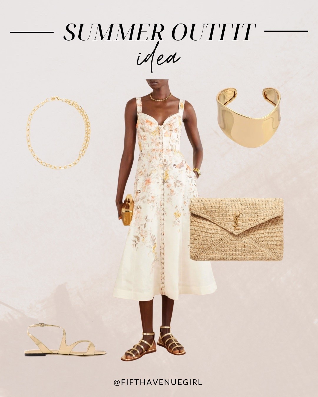 Summer outfit inspiration ☀️✨ A Zimmermann dress paired with a Saint Laurent raffia clutch is the ultimate warm-weather combo 🤍

#LTKsummer #LTKdresses #LTKstyletip