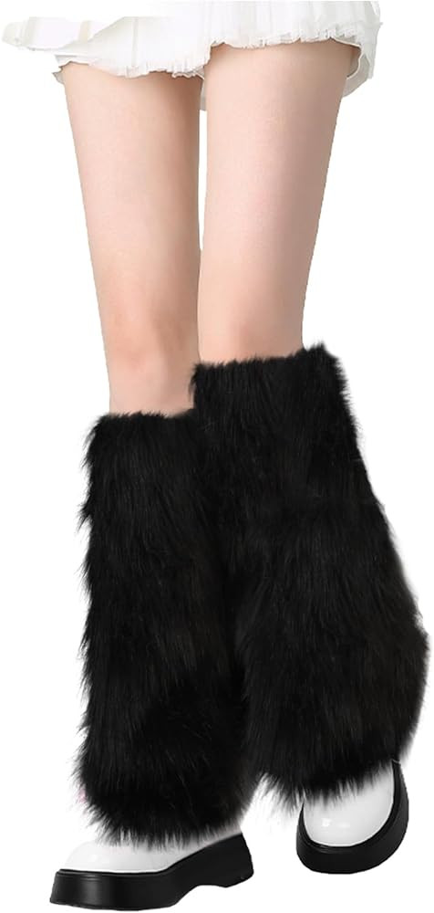 PHOGARY Faux Fur Fuzzy Leg Warmers Furry Boot Covers for Women Girls, Furry Boot Cuffs Fuzzy Shoe... | Amazon (US)