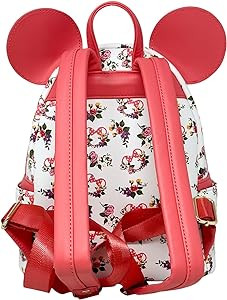 Loungefly Disney Minnie Mouse Roses Allover Print Womens Double Strap Shoulder Bag Purse | Amazon (US)