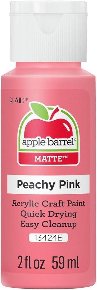 Apple Barrel Acrylic Paint, Peachy Pink 2 fl oz Classic Matte Acrylic Paint For Easy To Apply DIY... | Amazon (US)