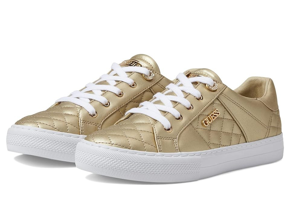 GUESS Loven Women's Shoes Gold : 6.5 M, Synthetic | Zappos