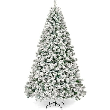 Vebreda 6ft Snow Flocked Christmas Tree, Hinged Artificial Tree for Home, Office & Holiday Decoration, Unlit Xmas Tree | Walmart (US)