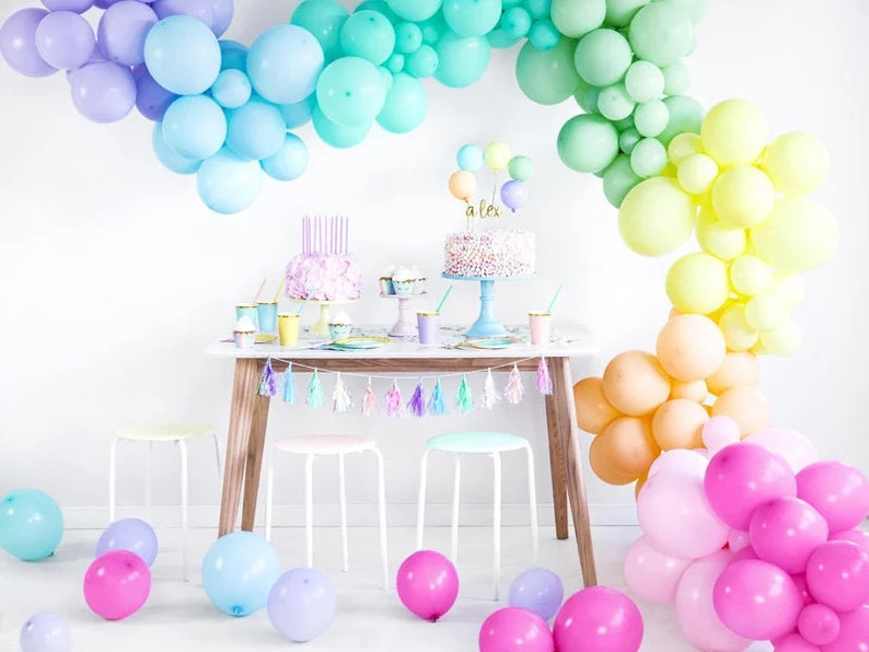 Balloon Arch // Birthday Custom Colour Kit / Pastel Balloon | Etsy | Etsy (US)