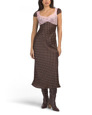 Polka Dot Satin Maxi Dress | Casual Dresses  | Marshalls | Marshalls
