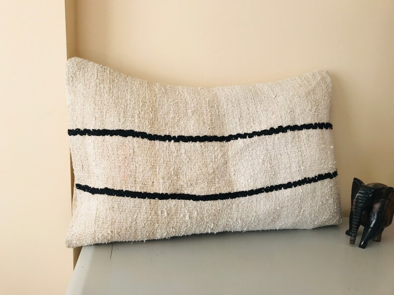 Black White Kilim Pillow lumbar Pillow Case 16x24 Turkish Cushion decor Pillow outdoor Throw Pill... | Etsy (US)