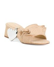 Made In Brazil Brigitte Ruffle Heeled Sandals | TJ Maxx