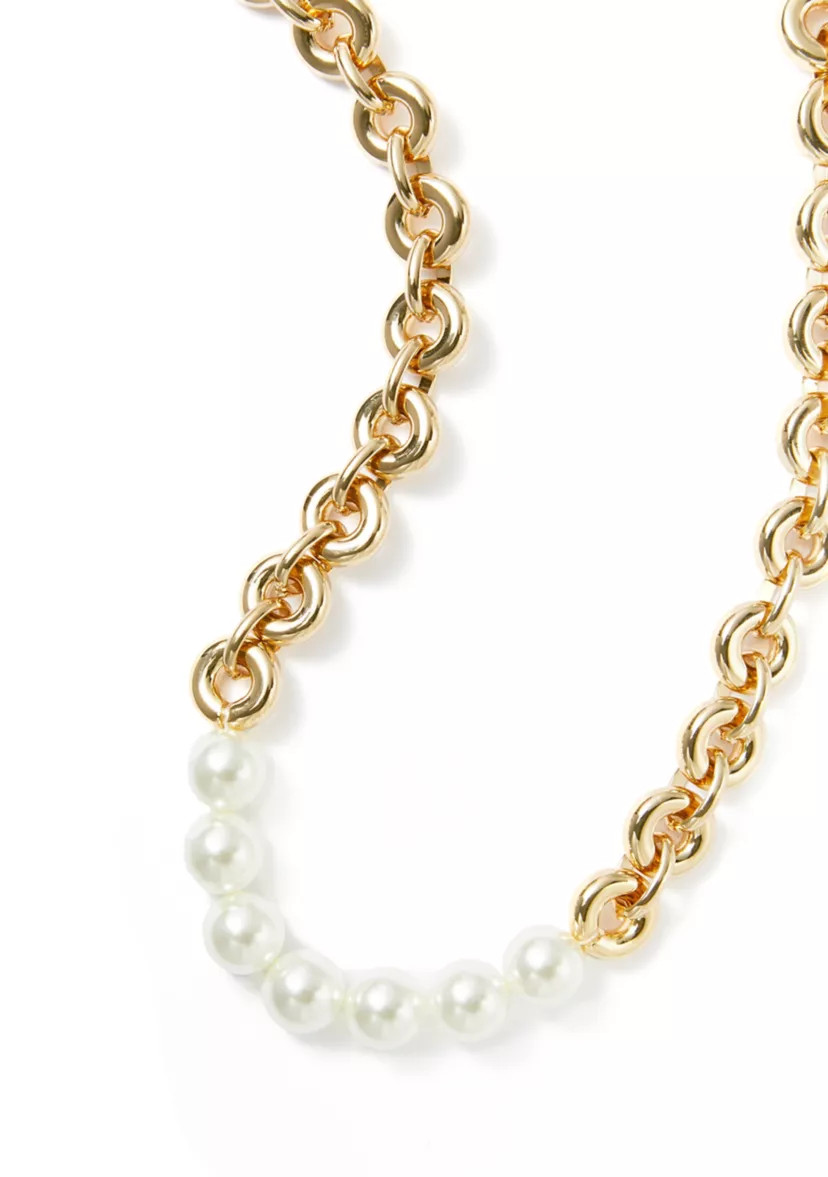 Link Pearl Collar Necklace | Belk