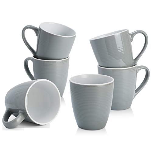 DOWAN Coffee Mugs Set - 17 Oz Large Coffee Mug Set of 6 with Handle, Ceramic Mugs for Coffee Tea and | Amazon (US)