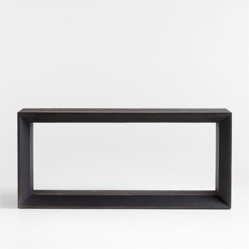 Vernon Charcoal 72" Storage Console Table + Reviews | Crate & Barrel | Crate & Barrel
