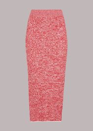 Red/Multi Flecked Rib Knit Skirt | WHISTLES | Whistles | Whistles