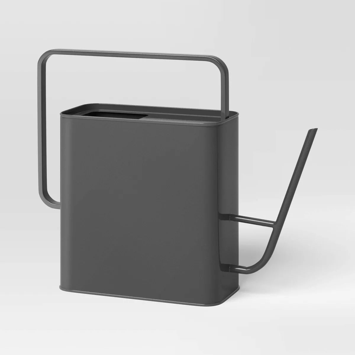 2gal Iron Rectangle Outdoor Watering Can with Powder Coat Finish Gray - Threshold™ | Target