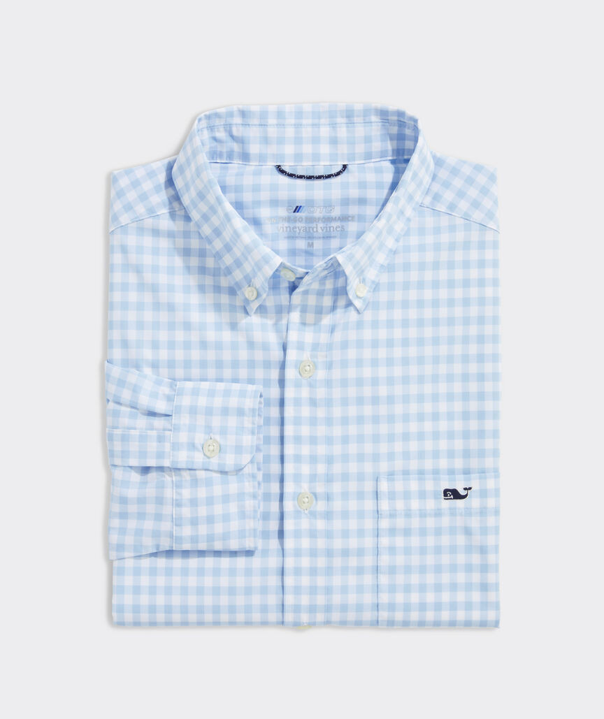 Gingham On-The-Go Nylon Shirt | vineyard vines