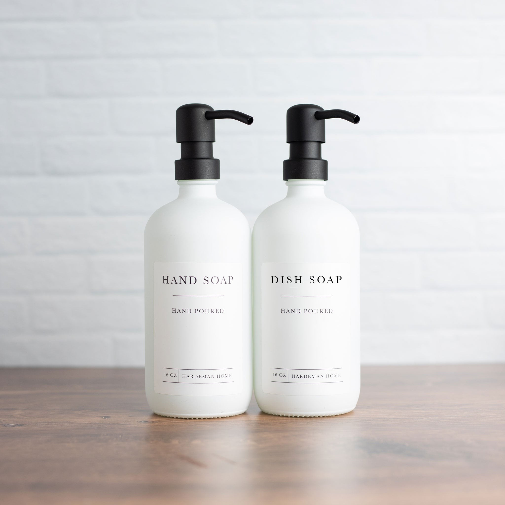 White Glass Kitchen Soap Dispenser Bundle | Hardeman Home