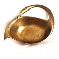 Vintage Swan Bowl, Brass Dish, Trinket Ring Tray, Jewelry Holder, Mid Century Modern, Hollywood Regency Gold Romantic Gift | Etsy (US)