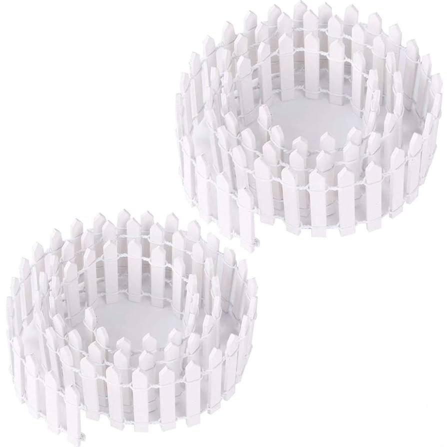 35 Inch 2-Pack Miniature Fairy Garden Fence Wood Decorative Ornament Fence for Dollhouse Succulen... | Amazon (US)
