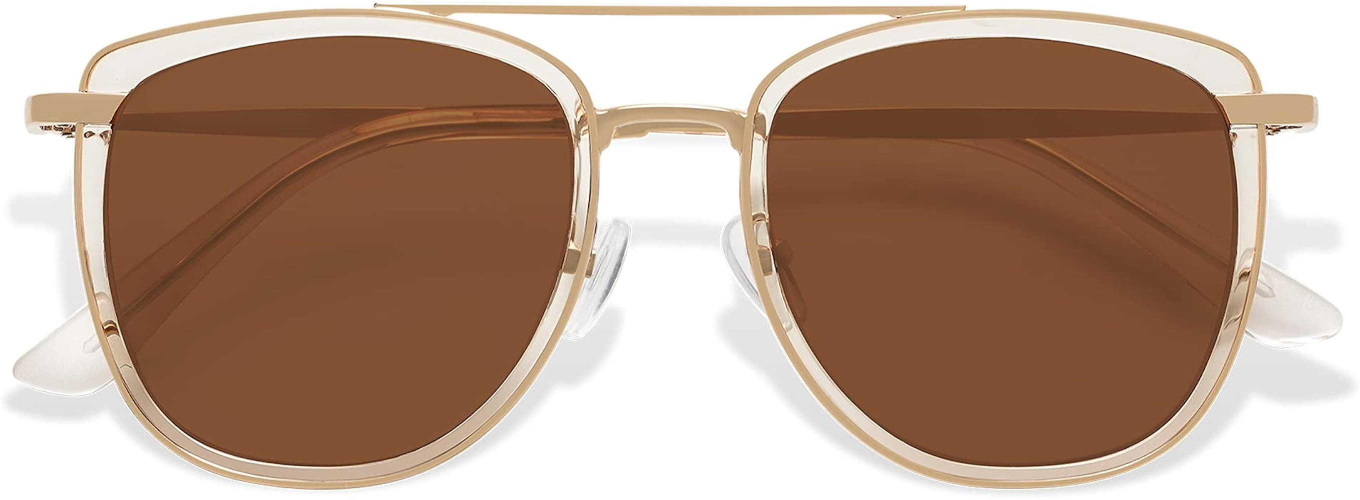 SOJOS Retro Aviator Square Polarized Sunglasses For Women Men,Vintage Women's Sun Glasses Shades ... | Amazon (US)