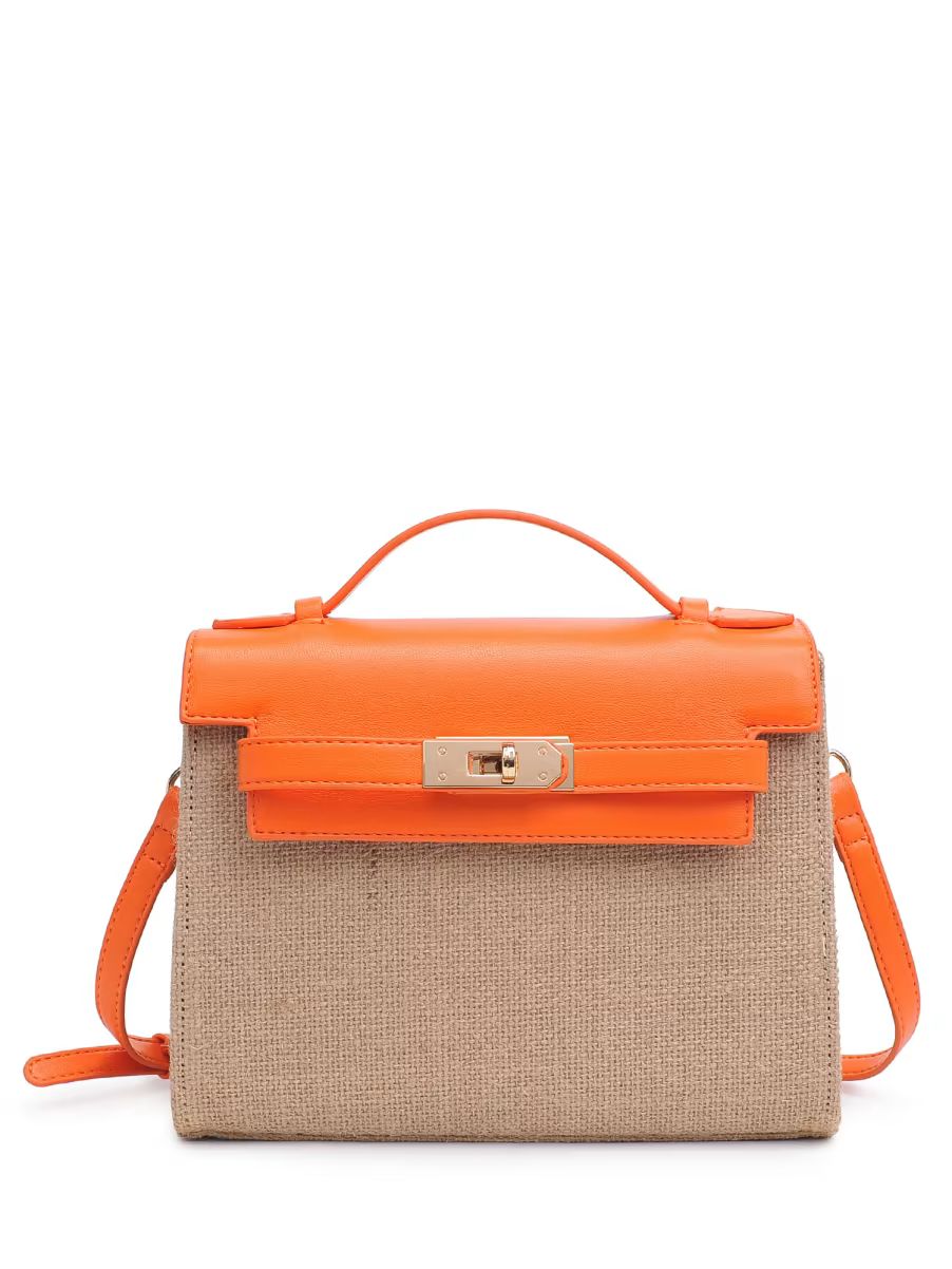 Burlap Convertible Top Handle Bag - Urban Expressions | New York & Company