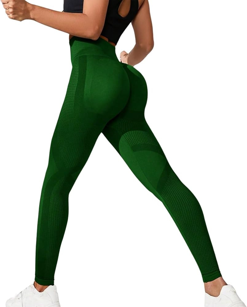 High Waisted Yoga Pants for Women Scrunch Booty Butt Lifting Yoga Leggings Seamless Tummy Control... | Amazon (US)