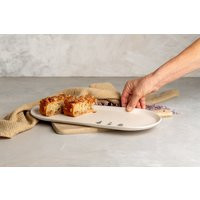 Handmade Off White Large Ceramic Rectangular Long Platter, 14.5"" Pottery Serving Dish, Cake Decorative Plate, Holidays Hostess Gift | Etsy (US)