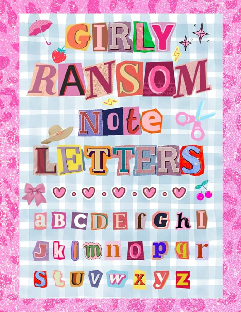 Girly Ransom Note Letters Cutout Book: Feminine Styles from Modern Chic to Vintage Classics: Too ... | Amazon (US)