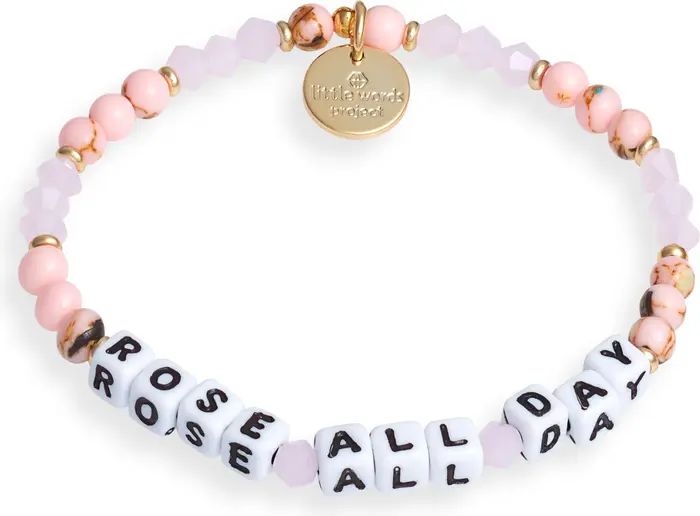 Rosé All Day Beaded Stretch BraceletLITTLE WORDS PROJECT | Nordstrom Rack