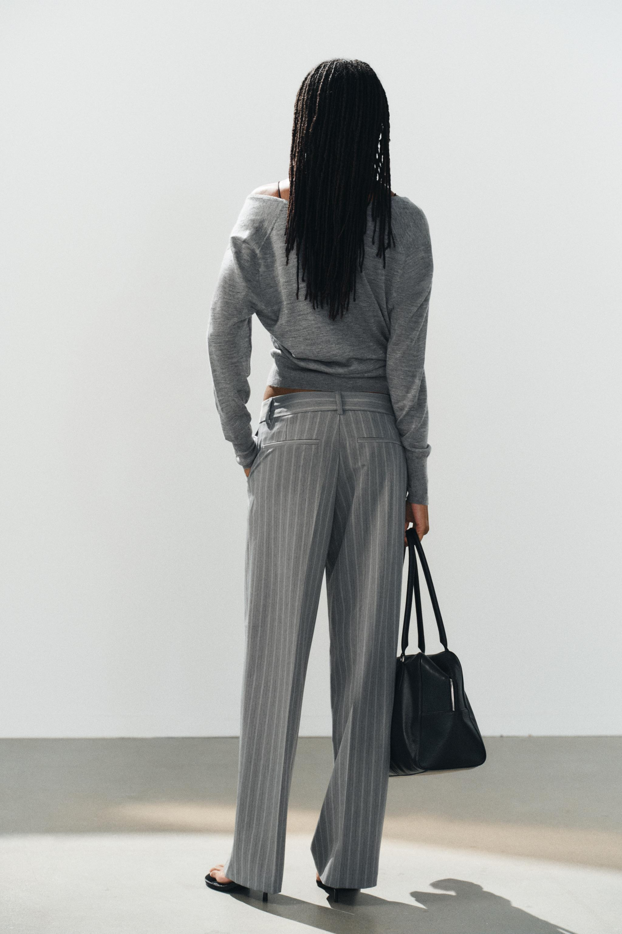 LOW-RISE STRIPED STRAIGHT-LEG TROUSERS | Zara DE