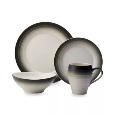Mikasa® Swirl Ombre Dinnerware Collection in Graphite | Bed Bath & Beyond | Bed Bath & Beyond