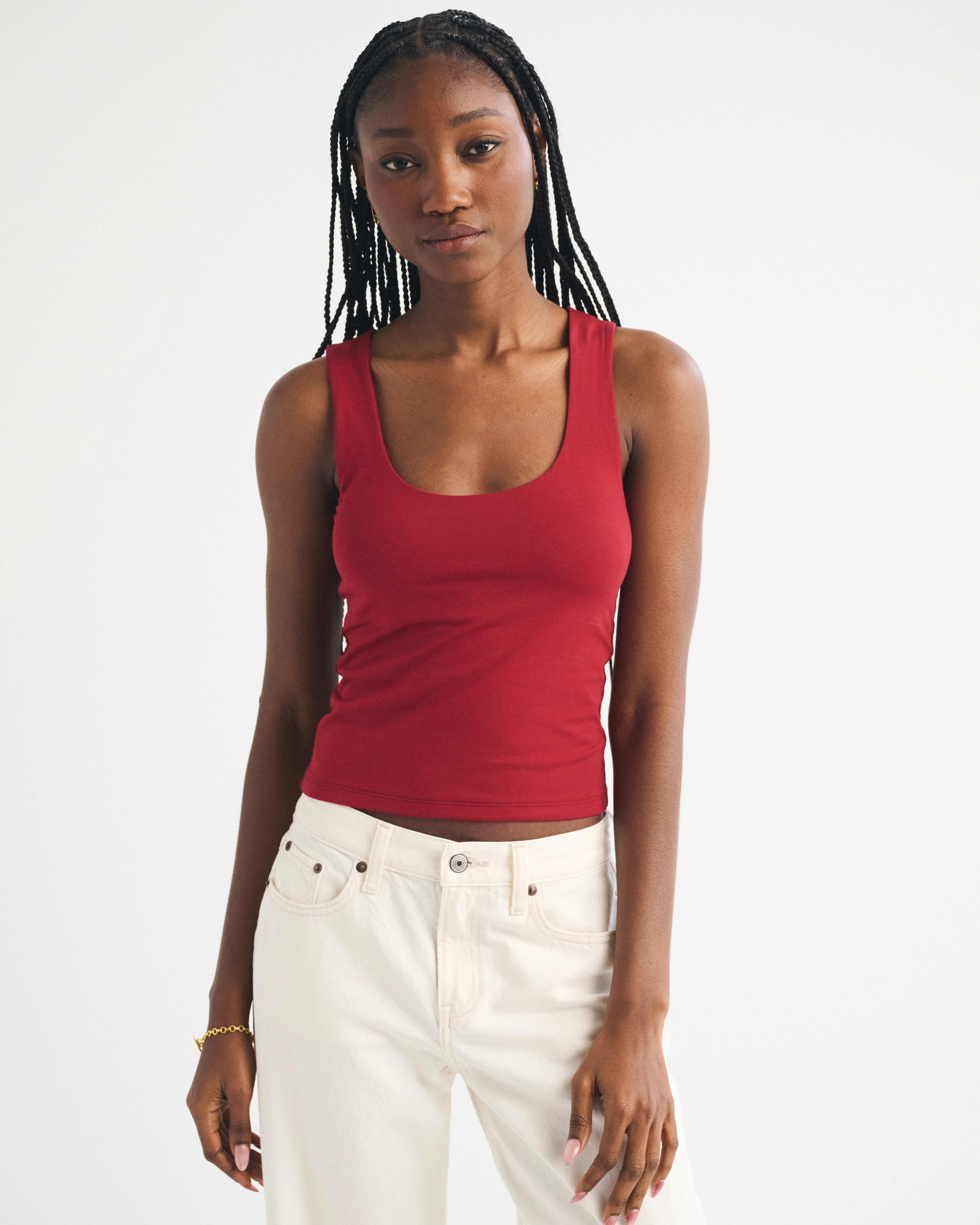 Bra-Free Scoopneck Tank | Abercrombie & Fitch (US)