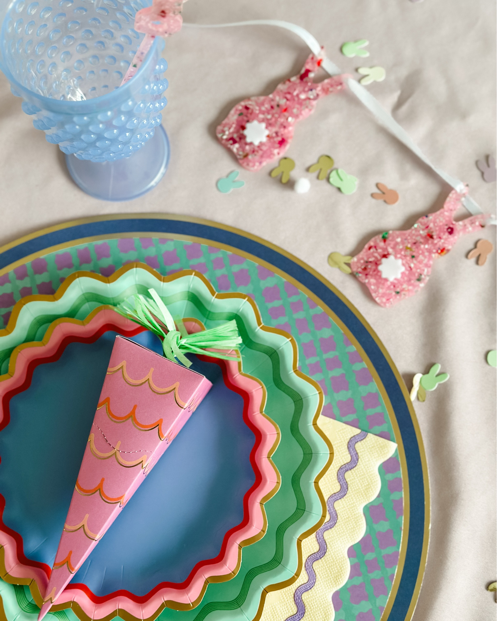 Bringing ALL the color + joy to our Easter brunch this year 🐰🌸✨

I teamed up with Packed Party and they truly made this table come to life in the most fun, festive way. From the cutest paper placemats, plates + napkins to garlands, confetti, and the sweetest little drink stirrers—every detail feels so playful and special.

And the best surprise… a basket for my girls filled with the most adorable Easter goodies 🐣💗 (bunny ears, a hat, sunglasses, a cup—literally everything to make the morning extra magical!)

Their pieces are such amazing quality and the colors/patterns are just HAPPY. You can really feel their mission to spark joy through everything they create—and I’m here for it 🫶🏼

I can’t wait to celebrate Easter morning with my family around this table 💐

#LTKmomlife #LTKHome #LTKSeasonal