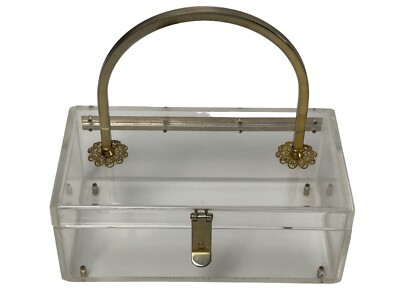 1950s Vintage Clear Lucite Purse Handbag Clutch Box  | eBay | eBay US