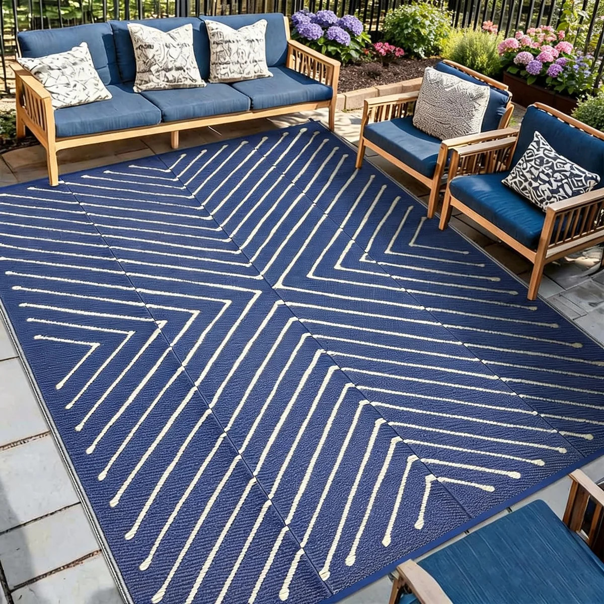 Patio Rugs Outdoor Waterproof Reversible Portable Plastic Straw Camping Rugs Plastic Straw Rug fo... | Wayfair North America