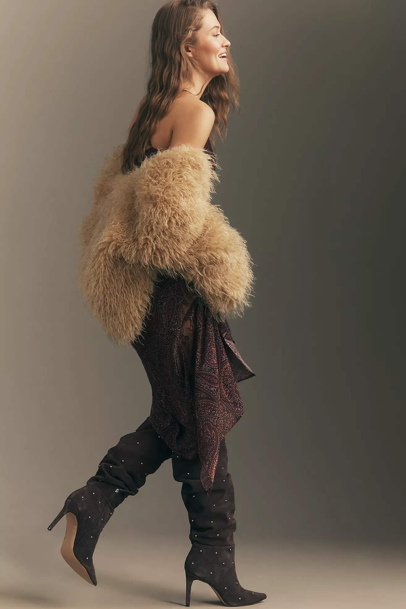 Studded Scrunch Tall Boots | Anthropologie (US)