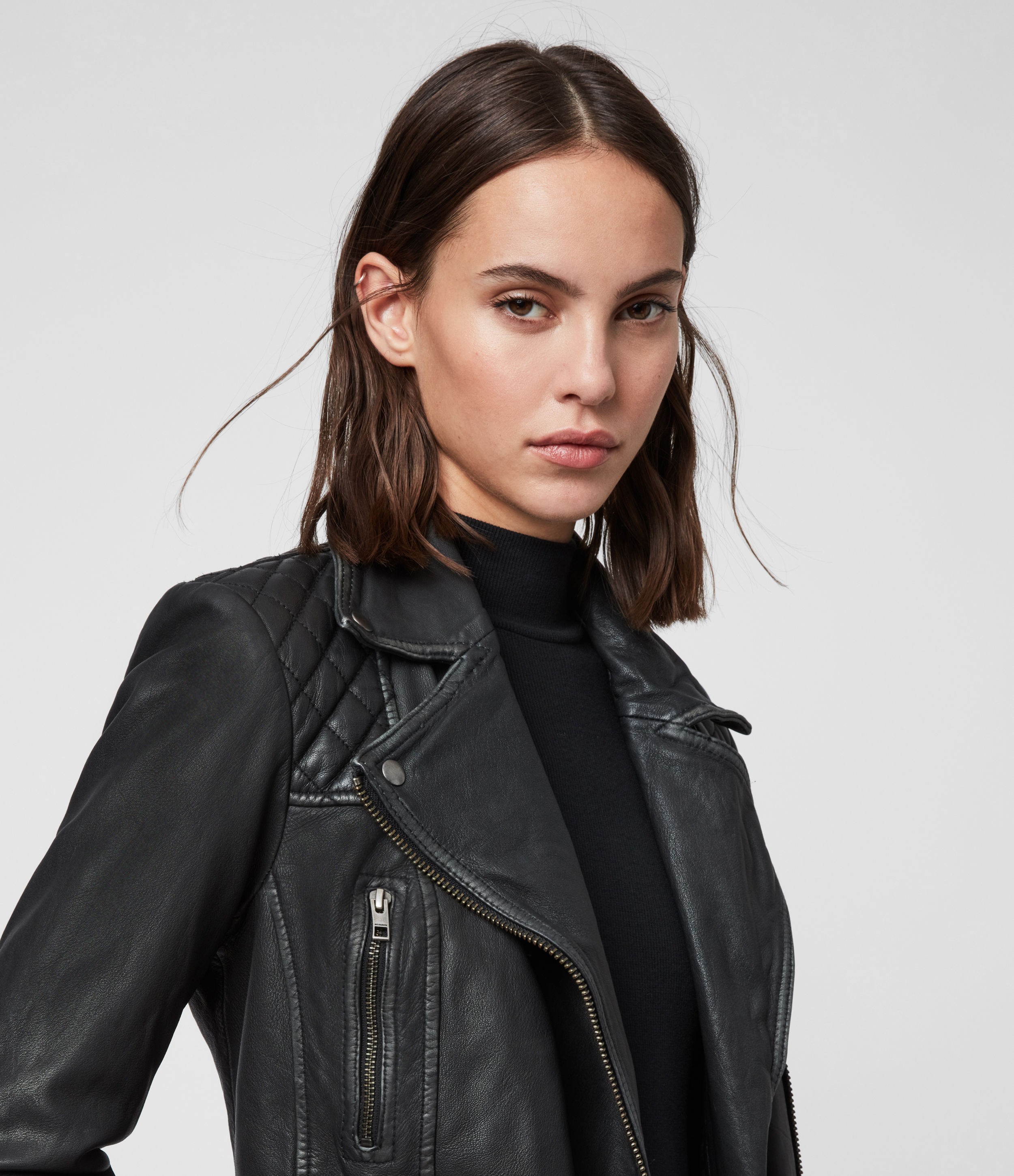Cargo Leather Biker Jacket | AllSaints UK