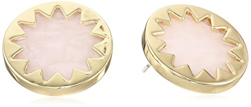 House of Harlow 1960 Sunburst Rose Quartz Button Stud Earrings | Amazon (US)