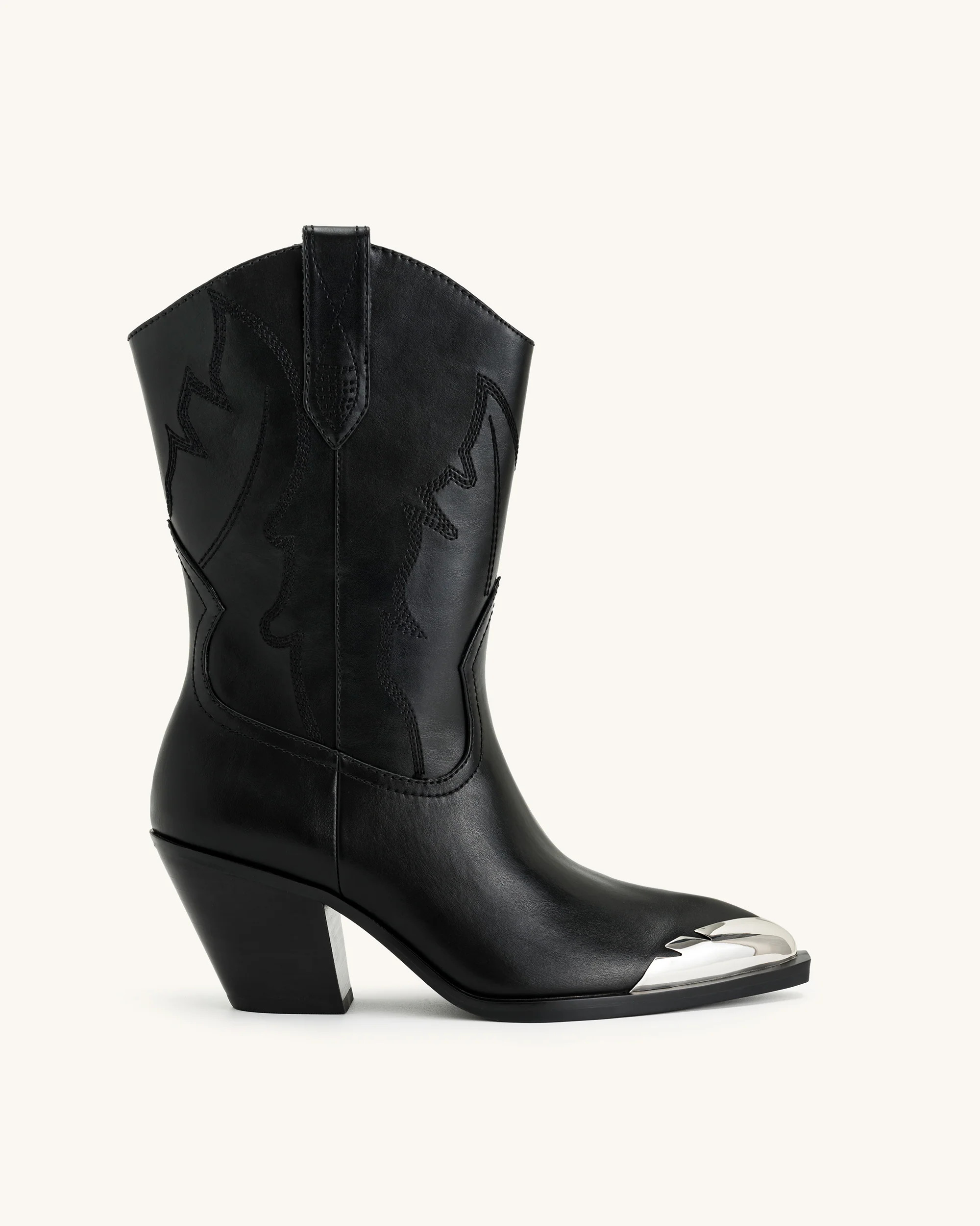 Riya Cowboy Boot - Black | JW PEI US
