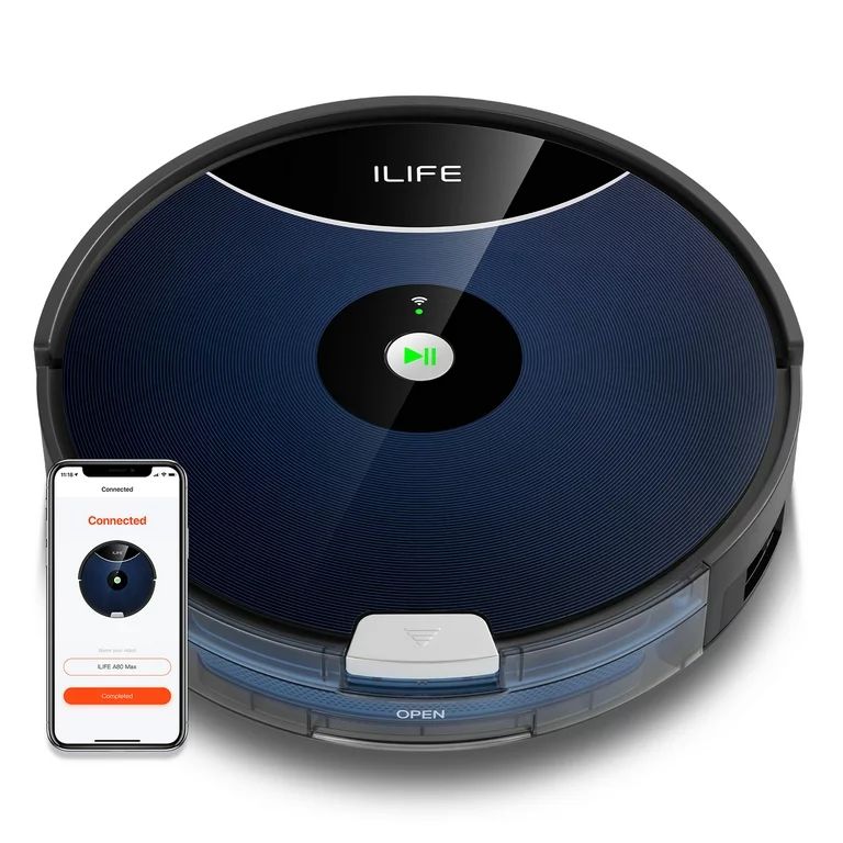ILIFE A80 Max-W Robot Vacuum Cleaner, 2000Pa, Wi-Fi, 2-in-1 Roller Brush, Route Planning, Hard Fl... | Walmart (US)