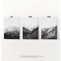 Foggy Mountain Set Of 3 Prints, Large Giclee Posters, Printed & Shipped Nature Photography, Mountain | Etsy (US)