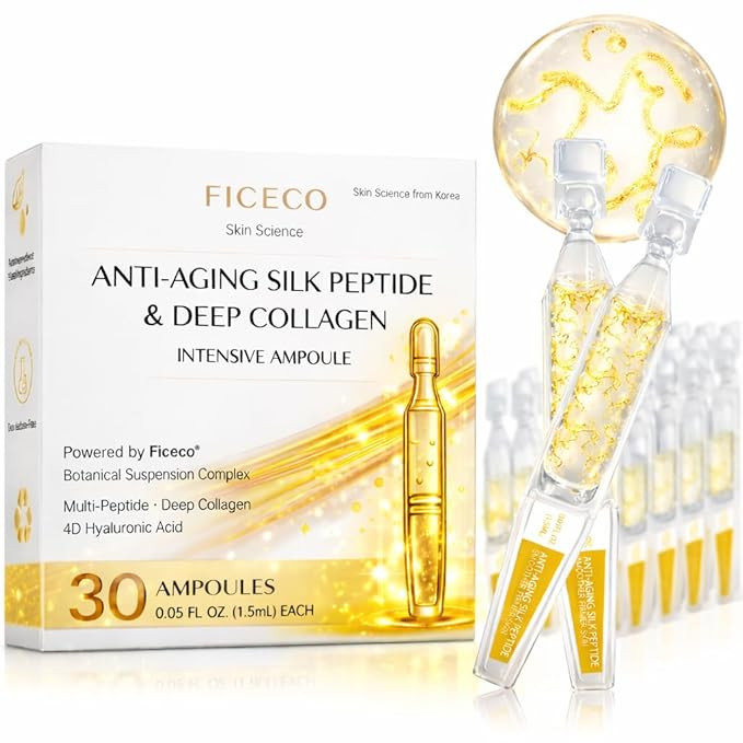Glow Intensive Silk Peptides Serum for Face, Korean EGF Alternative Ampoule with Deep Collagen, M... | Amazon (US)