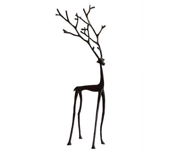 Bronze Sculpted Reindeer | Pottery Barn (US)