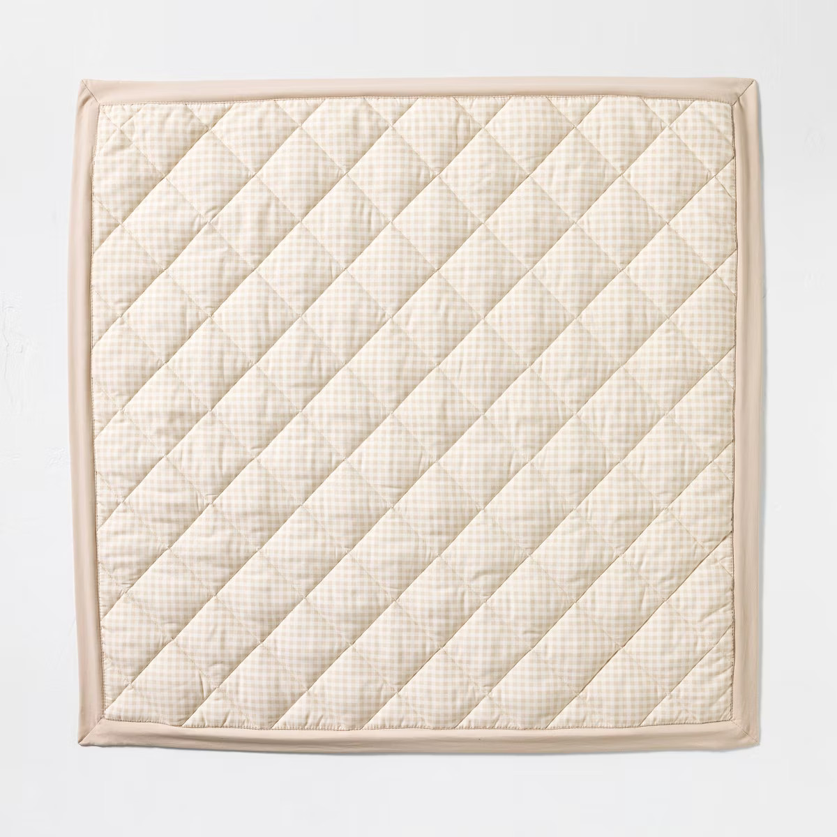 40" Square Play Mat Beige Gingham - Hearth & Hand™ with Magnolia | Target