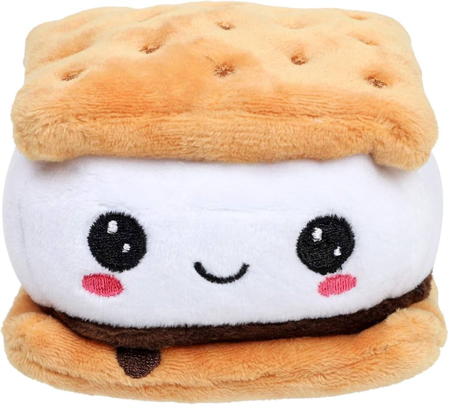 Cream Smore Biscuit Squeaky Plush Dog Toy Stuffed Plush Toys for Puppy Small Medium Dogs | Amazon (US)