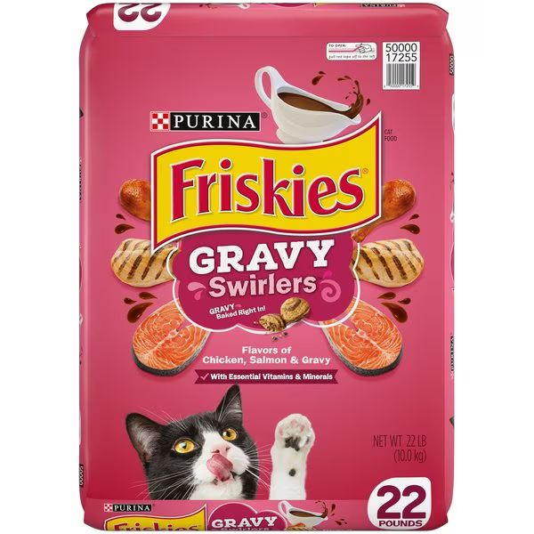 Friskies Gravy Swirlers Chicken & Salmon Flavor Dry Cat Food | Chewy.com