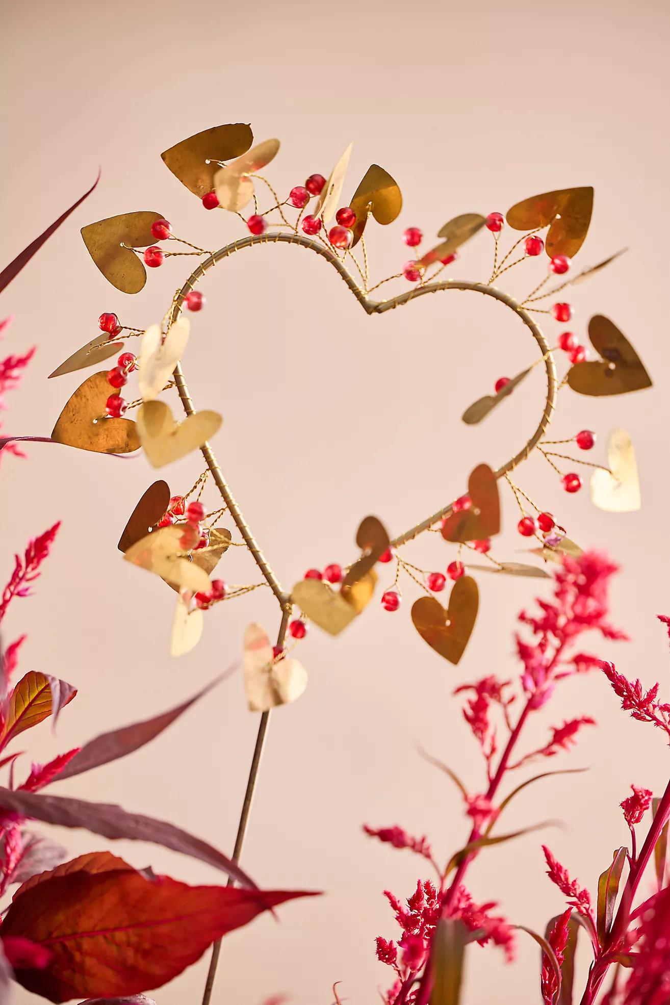Confetti Beaded Heart Stake | Anthropologie (US)