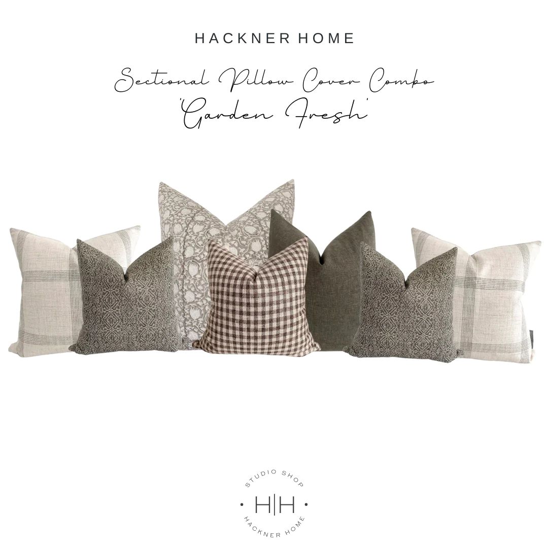 Sectional Pillow Combo 'Garden Fresh' | Hackner Home (US)