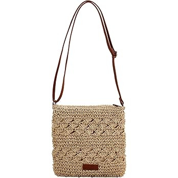 Small Straw Crossbody Bags for Women Summer Beach Shoulder Purse for Vacation | Amazon (US)