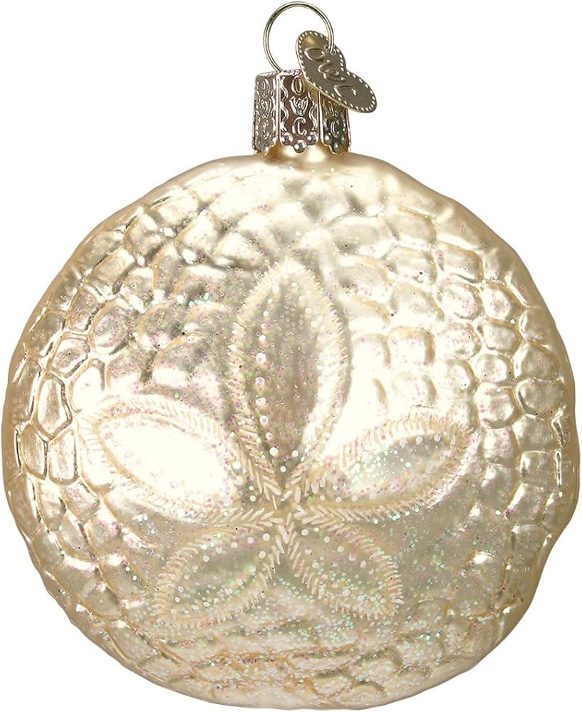 Old World Christmas Sand Dollar Glass Blown Ornament for Christmas Tree | Amazon (US)