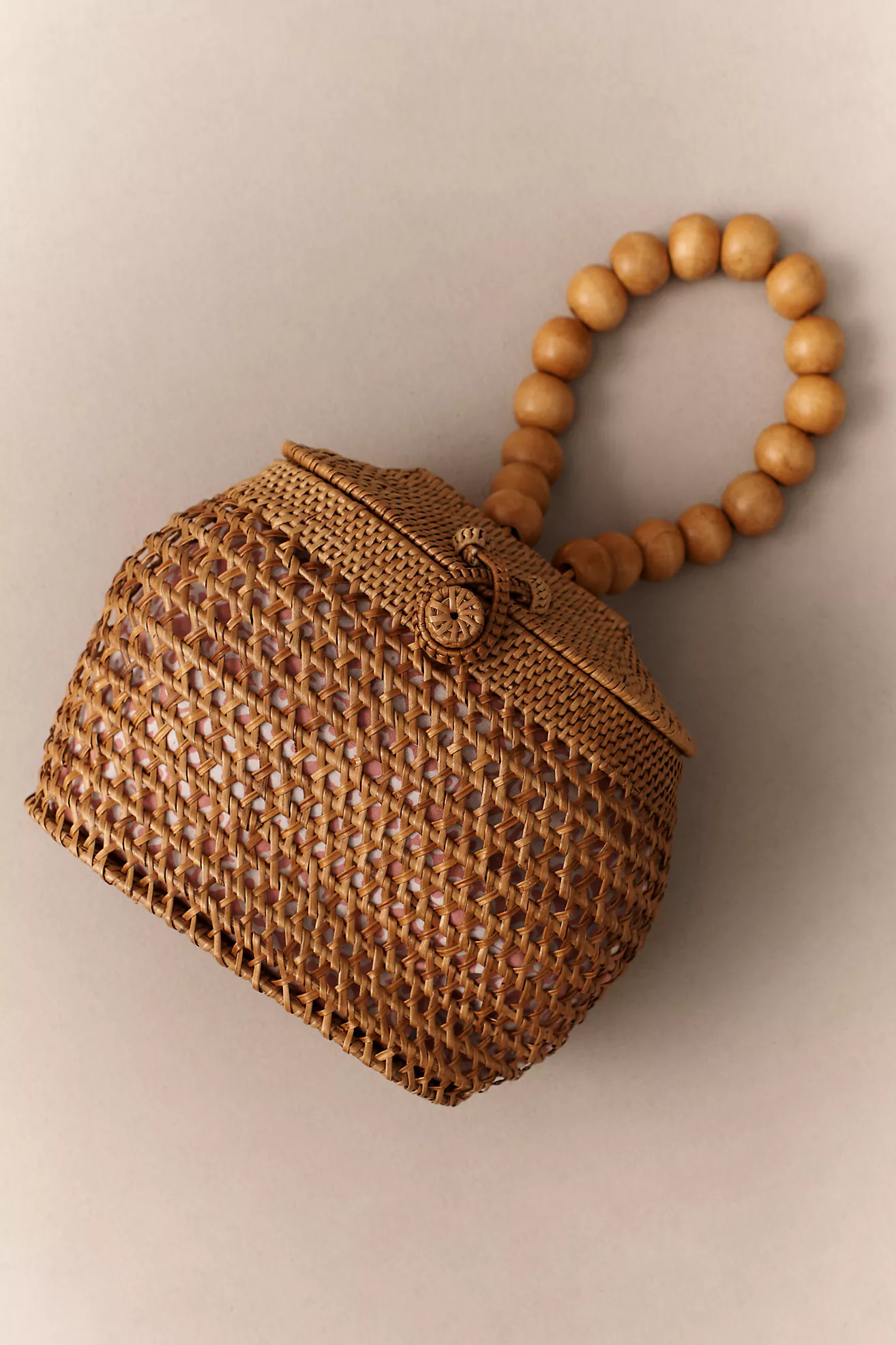 Rattan Beaded Bucket Bag | Anthropologie (US)