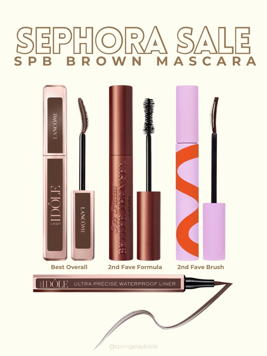 My favorite Brown Mascaras. Lancôme wins 10 out of 10 times. It reminds me of Benefit Roller Lash that they won’t make in brown…I emailed them to ask. 

Sephora sale

#LTKBeauty #LTKgrwm #LTKSaleAlert