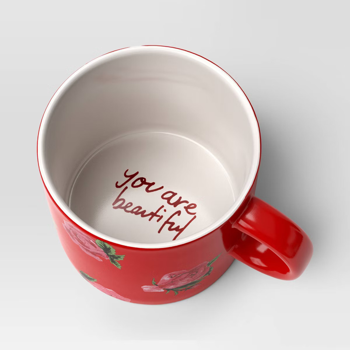 16 fl oz Stoneware You are Loved Rose Print Mug - Threshold™ | Target